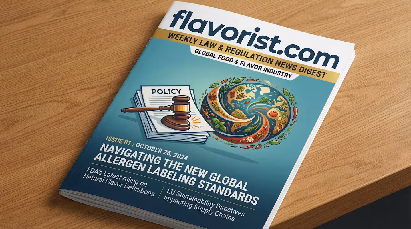 Weekly Law and Regulation News Digest for Global Food and Flavor Industry: March 15-16, 2026