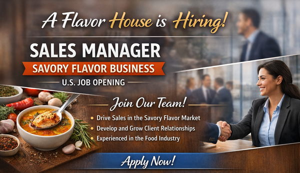 Job Opening: Sales Account Manager, Savory Flavors